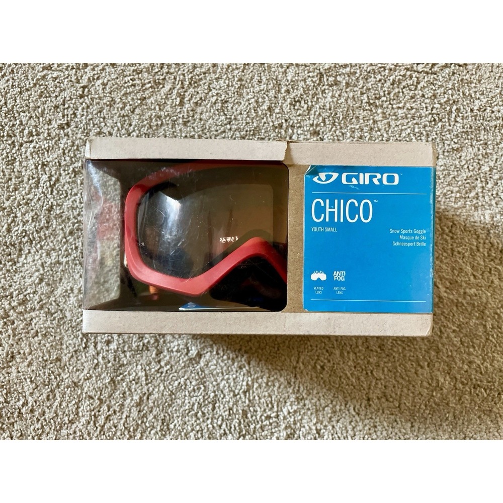 Giro Chico Snow Goggles Youth Small Gummy Bear Strap Red Kids Ski Snowboard NIB